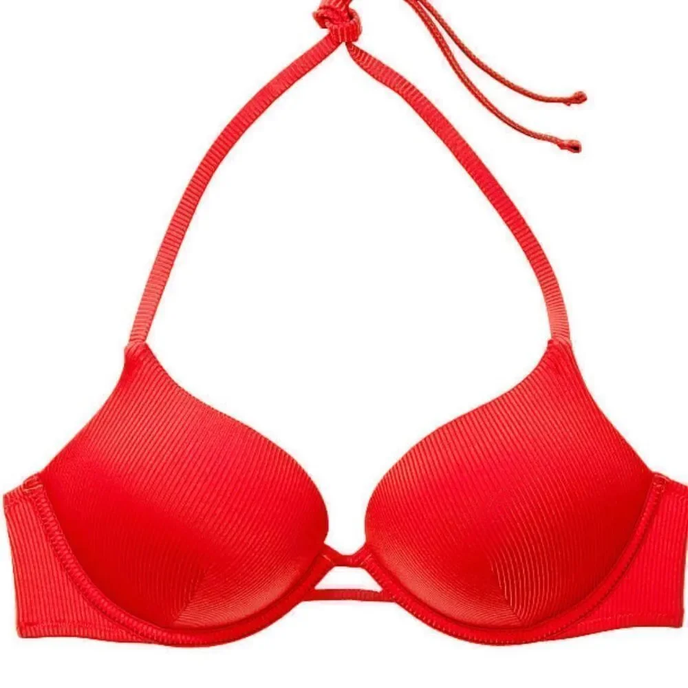 Victorias Secret Swim Bombshell Add-2-Cups Push Up Bikini Top Flame